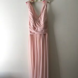 David’s Bridal Crossback Bridesmaid dress “Petal”